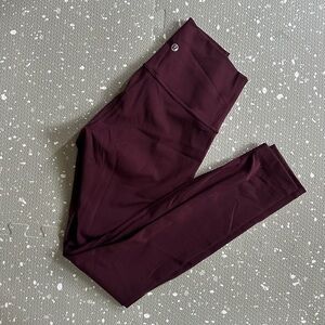 Lululemon Deep Maroon 7/8 Wonder Under High Waist Leggings, size 2